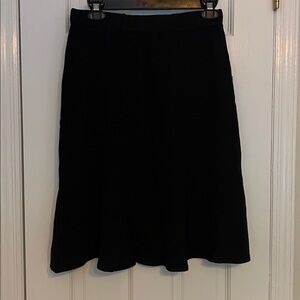 St. John Classic Black Flaired pull on knit skirt